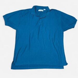 Vintage Levi’s Polo Shirt XL Teal Blue 80s Made in Korea